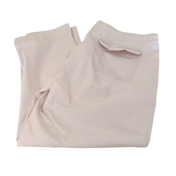 Vintage Talbots Women's Khaki Cropped Pants Size 12 Stretch 95% Cotton/4% Lycra - Picture 3 of 11